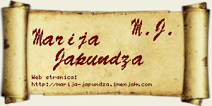 Marija Japundža vizit kartica